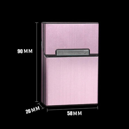 Tobacco Holder Aluminum Pocket Box Storage Container 20 Cigarette Case LighterAU - Aimall