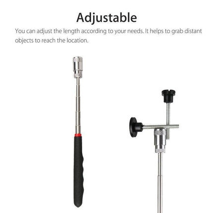 Magnetic Pick Up Tool 81CM Extendable Telescopic LED Torch Magnet Rod AU Stock - Aimall