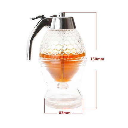Honey Syrup Dispenser Pot stand Jar Bee Hive Trigger Kitchen Pot Premium - AU - Aimall