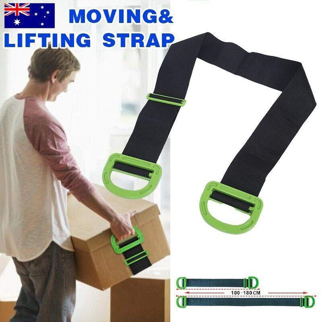 Lifting & Moving Strap Furniture Carrying Belt Heavy Moving Rope w/Bulky Handle - Aimall