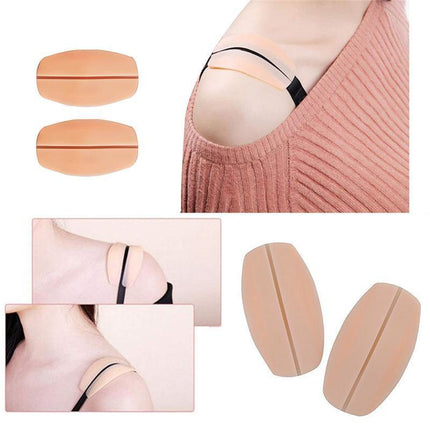 Silicone Non-slip Shoulder Pads Bra Strap Cushions Holder Underwear Pain Relief - Aimall
