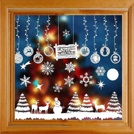 Christmas Window Glass Sticker Decal Mural Home Decoration Wall Stickers Wall AU - Aimall