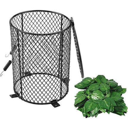 Round Reptile Heat Lamp Light Bulb Mesh Cage Protector Enclosure 11.5x15.5cm AU - Aimall