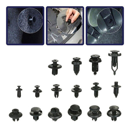 625 PCS Car Body Trim Clips Retainer Bumper Auto Panel Push Plastic Fastener Kit - Aimall