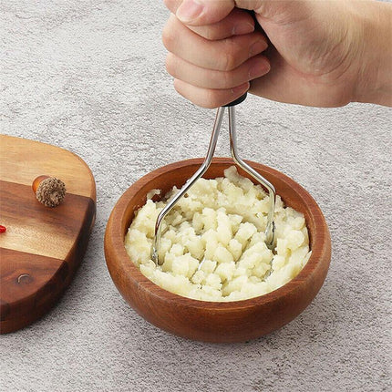 Kitchen Potato Masher Stainless Steel Vegetable Fruit Potatoe Press Crusher Tool - Aimall