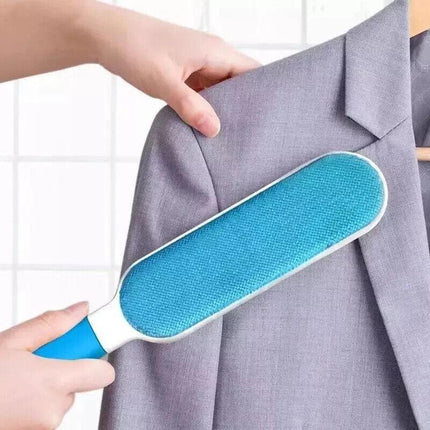 Reusable Furs Pet Hair Lint Brusher Remover Double Side Brush Self-Cleaning Base - Aimall