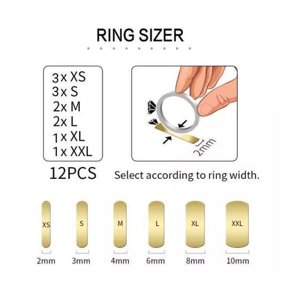 12x Invisible Tightener Ring Size Reducer Resizing Adjuster Pad Jewellery Tools - Aimall