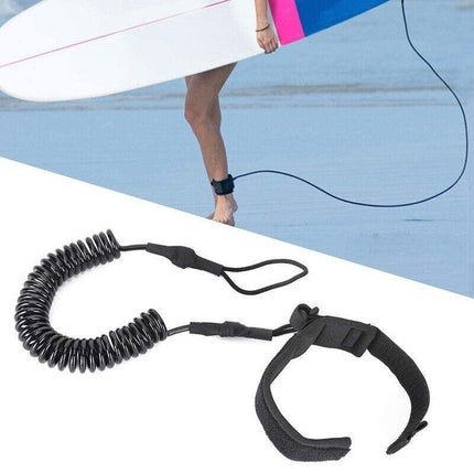 10' Coiled Leg Rope SUP Paddleboard Surfboard Leash Wrist Leash Ankle Leash Surf - Aimall