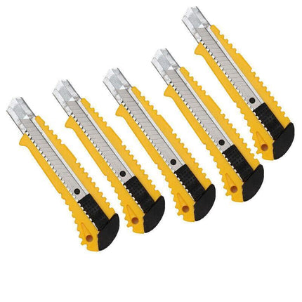Heavy Duty Box Cutter Pack Snap Off Retractable Blade Long Last Hand Craft Tool - Aimall