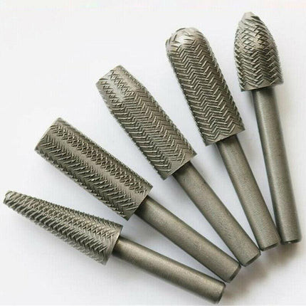 5PCS Metal Cutter Drill Bits Rotary Bits Rasp For Steel Grinding Carving AUStock - Aimall