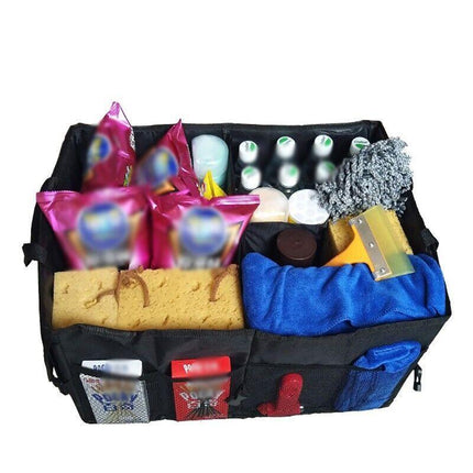 Car Boot Organiser Partition Collapsible Storage Box Trunk Bag Tool Multipurpose - Aimall