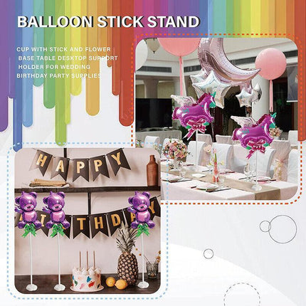 6-24PCS Balloon Stand Base Holder Shower Kids Birthday Wedding Party Table Decor - Aimall