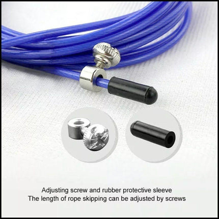 AOLIKES Adjustable High Speed Steel Skipping Jump Rope Dual Bearings Gym Boxing - Aimall