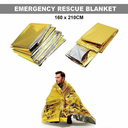4x Space Blankets PREMIUM Thermal Emergency Survival Camping Rescue First Aid AU - Aimall