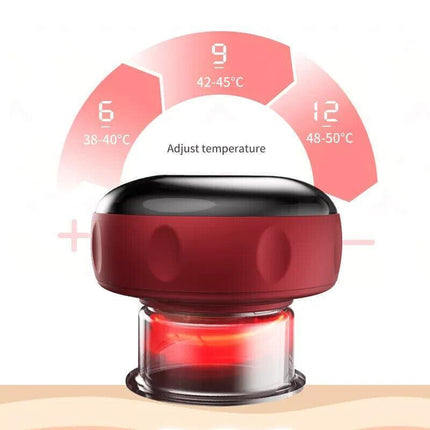 Electric Intelligent Vacuum Cupping Therapy Red Light Heating Body Slimming - Aimall