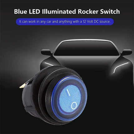 5Pcs/Set 12V 20A Car SPST Auto Marine Boat Round On/Off Rocker Waterproof Switch - Aimall