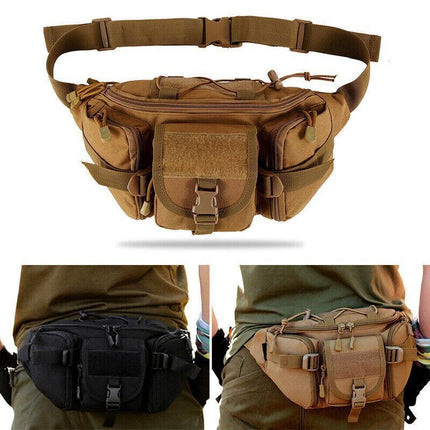 Utility Tactical Men Waist Bag Pack Pouch Military Hiking Camping Belt Bag AU - Aimall