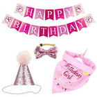Dog Pet Happy Birthday Banner Hat Headwear Bandana Neckerchief Ties Party Decor - Aimall