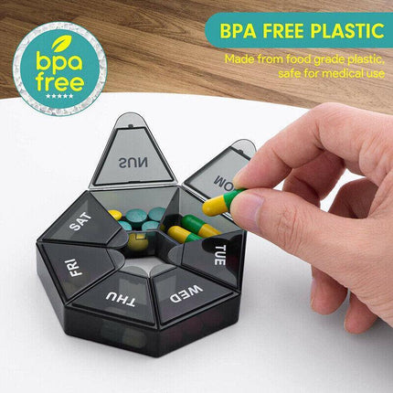 2PCS 7Day Pill Box Medicine Storage Tablet Container Case Organizer Dispenser AU - Aimall