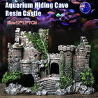 Aquarium Fish Tank Ornament Decor Landscape Ancient Castle Tower Hide Cave Resin - Aimall