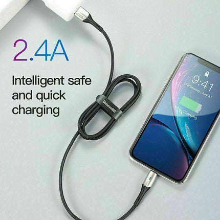 Baseus Nylon USB Cable Fast Charging Charger Cord For Apple Charger iPhone iPad - Aimall