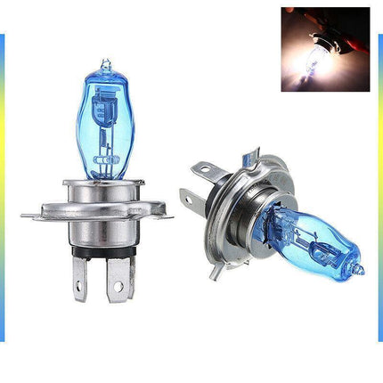 2 PCS H4 Headlight Globes Car Light Bulbs 100/90W 6000K 12V Xenon Super White AU - Aimall
