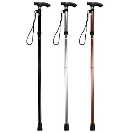 Lightweight Adjustable Folding Walking Stick Aluminium Travel Cane Non Slip AU - Aimall
