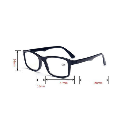 6 Pairs Mens Ladies Wayfarer Frame Magnifying Reading Glasses Nerd Spectacl AU - Aimall