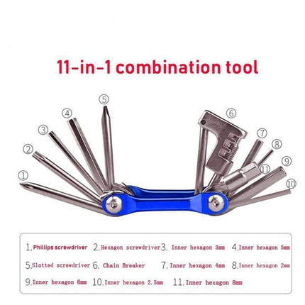 Bicycle Chain Multi-function Bike Portable Breaker Tool Repair Kit Extractor - Aimall