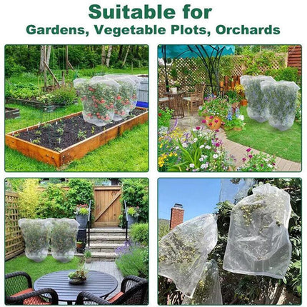 10/50X Fruit Net Bags Agriculture Garden Vegetable Protection Mesh Insect Proof - Aimall