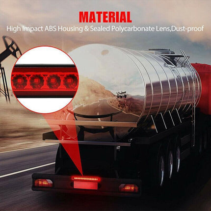 2x 15 LED Tail Light Trailer Truck Caravan UTE Reverse Light Bar Ultra-Slim Lamp - Aimall