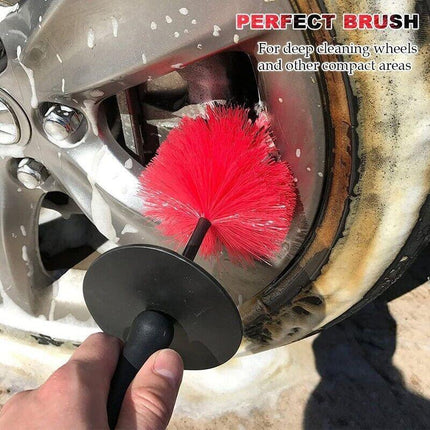 45CM Cleaning Tool Wash Cleaner Tire Rim Scrub Brush Car Vehicle Wheel Hub Brush - Aimall