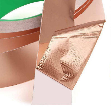 Double Sided Copper Foil Tape 10M x 50MM EMI Shielding Conductive Adhesive Tapes - Aimall