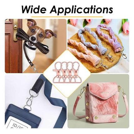 10x 20MM Lobster Clasp Swivel Trigger Clip Keychain Snap Hook Key Ring Rose Red - Aimall