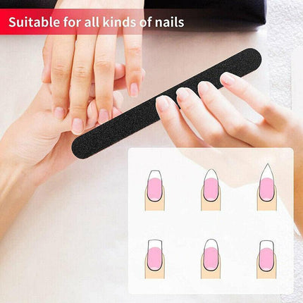 Nail Files Professional 100/180 Grit Nail File Art Pedicure Manicure Pedicure AU - Aimall