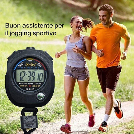 2X Handheld Stop watch Digital Chronograph Counter Sports StopWatch Timer Alarm - Aimall