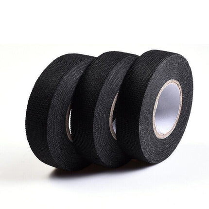 7Roll Electrical Harness Tape Wire Loom Cloth Noise Damping Heat Proof 19mmX15M - Aimall