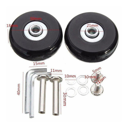 Luggage Suitcase Replacement Wheels Suitcase Repair OD 50mm Axles Deluxe + S'qk - Aimall