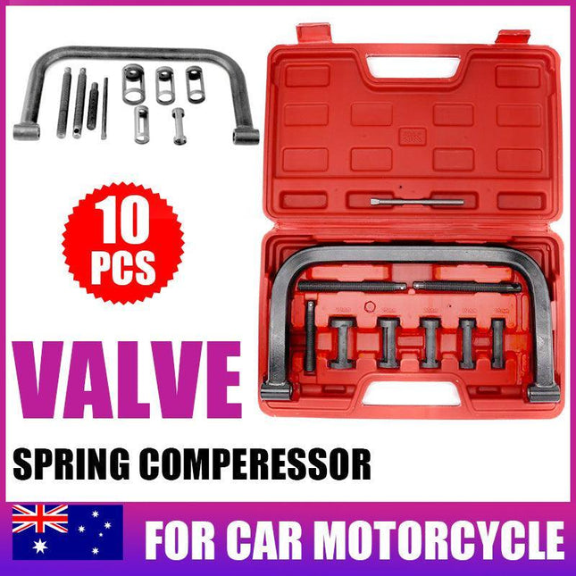 Valve Spring Compressor Removal Installer Tool Kit for Car Motorcycle Van Engine - Aimall