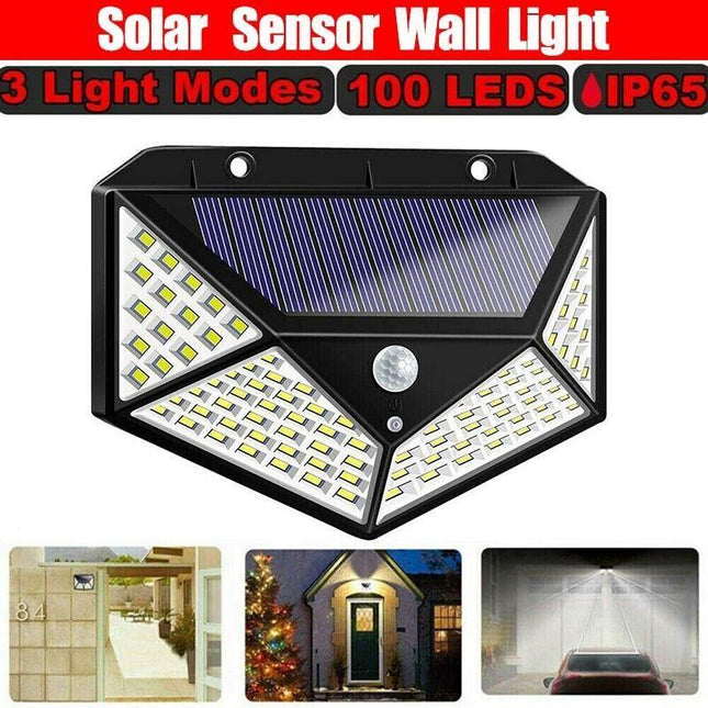 100 LED Motion Solar Light Sensor Wall Lights Outdoor Security Safety Home Lamp - Aimall