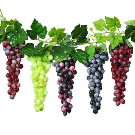 10PCS Bunch Artificial Lifelike Grapes Wedding Decoration Mini Fake Fruit Decor - Aimall