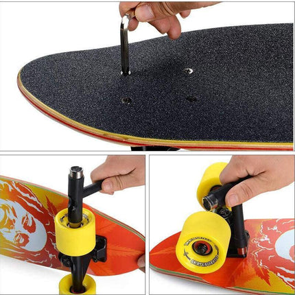 Roller Spanner Tool Skate T-Type Wrench Longboard Skateboard Screwdriver Mini AU - Aimall