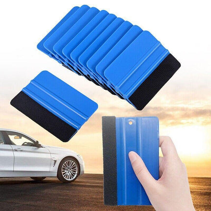 Felt Edge Squeegee For Decals Sticker Vinyl Sheet Car Wrap Applicator Tool Blue - Aimall