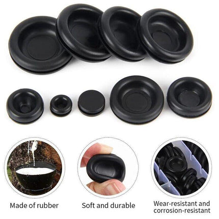 200 PCS Auto Rubber Grommet Assortment Set Fastener Kit Blanking 7 Popular Sizes - Aimall