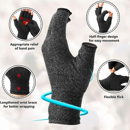 Arthritis Gloves Compression Joint Finger Pain Relief Hand Wrist Support Brace - Aimall