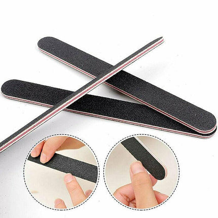 Nail Files Professional 100/180 Grit Nail File Art Pedicure Manicure Pedicure AU - Aimall