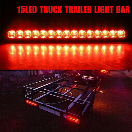 2x 15 LED Tail Light Trailer Truck Caravan UTE Reverse Light Bar Ultra-Slim Lamp - Aimall
