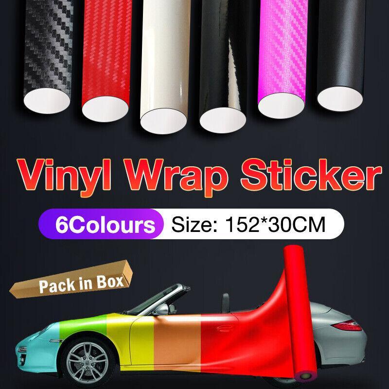 152x 30CM Car Vinyl Wrap Carbon Fiber Matt Satin Glossy Multi Color Car ...