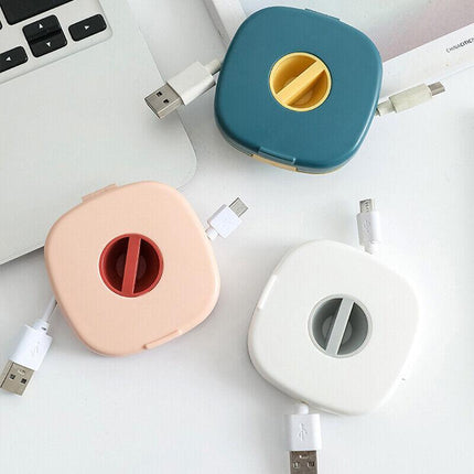Case Cord Tangle Free Organizer Portable Earphones Manager Wire Winder Cable AU - Aimall