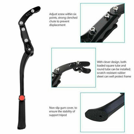 Strong Bike Bicycle Adjustable Side Kickstand Foot Kick Stand Parking Kick Stand - Aimall